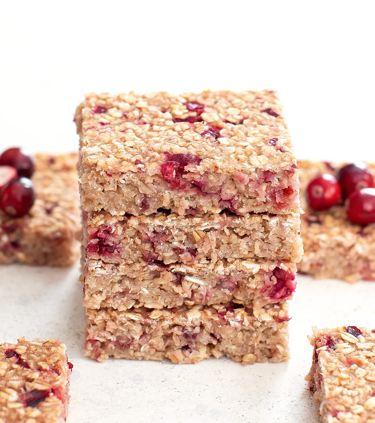 Ingredient Healthy Cranberry Oatmeal Bars: No Flour, No Refined Sugar